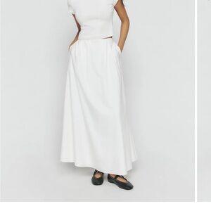 Reformation Lucy Skirt in White